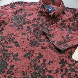 Black and Red Hawaiian shirt